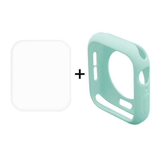 ENKAY Hat-Prince 2 in 1 TPU Semi-clad Protective Shell + 3D Full Screen PET Curved Heat Bending HD Screen Protector For Apple Watch Series 6 / 5 / 4 / Watch SE 44mm(Green) by ENKAY