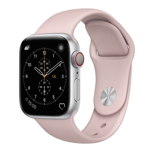 For Apple Watch Series 3 & 2 & 1 38mm Fashion Simple Style Silicone Wrist Watch Band (Pink) by bashfashion