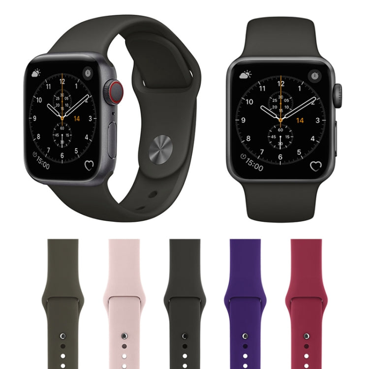 For Apple Watch Series 3 & 2 & 1 38mm Fashion Simple Style Silicone Wrist Watch Band (Grey) by bashfashion