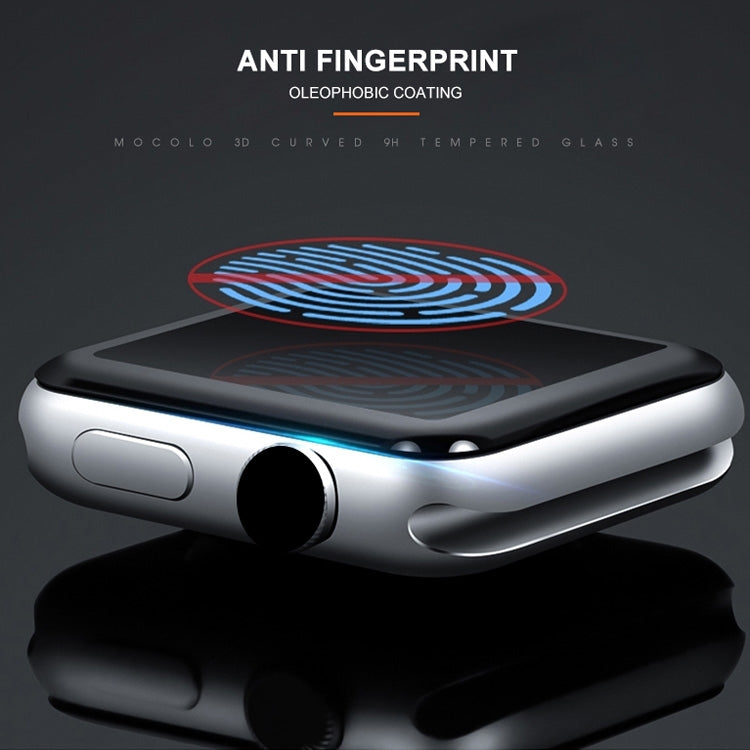 mocolo 0.33mm 9H 3D Round Edge Tempered Glass Film For Apple Watch Series 6 / 5 / 4 / Watch SE 40mm(Black) by mocolo