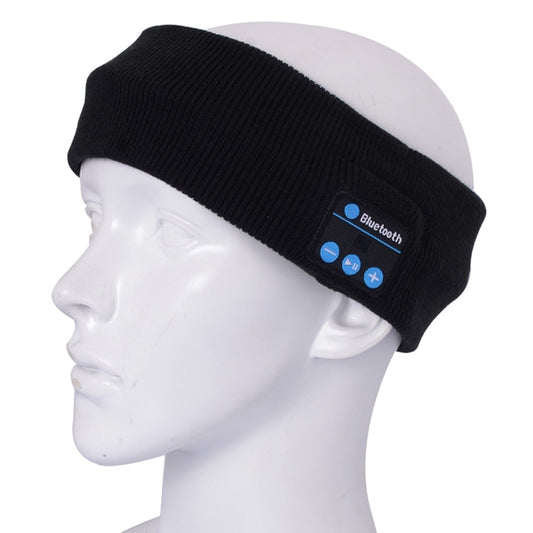 Knitted Bluetooth Headsfree Sport Music Headband with Mic for iPhone / Samsung and Other Bluetooth Devices(Black) by bashfashion