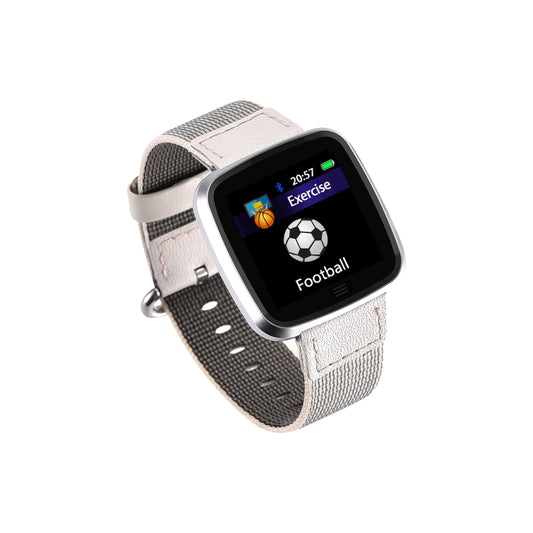 DTNO.1 G12 1.3 inches OLED Color Screen Smart Bracelet IP67 Waterproof, Nylon Watchband, Support Call Reminder /Heart Rate Monitoring /Sedentary Reminder /Multi-sport Mode(Grey) by DTNO.1