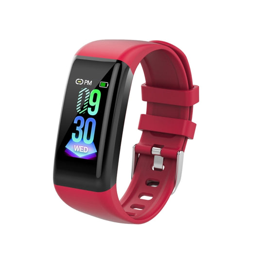 C21 1.14 inches IPS Color Screen Smart Bracelet IP67 Waterproof, Support Call Reminder /Heart Rate Monitoring /Blood Pressure Monitoring /Sleep Monitoring / Sedentary Reminder / Female Physiological Reminder (Red) by bashfashion