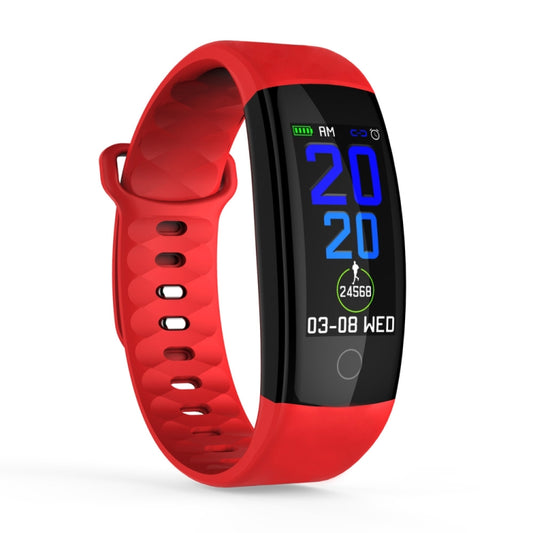 QS01 0.96 inches TFT Color Screen Smart Bracelet IP67 Waterproof, Support Call Reminder /Heart Rate Monitoring /Sleep Monitoring /Blood Pressure Monitoring /Sedentary Reminder (Red) by bashfashion