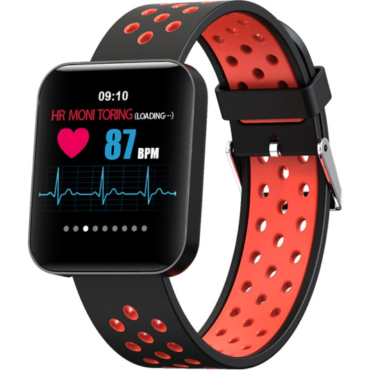 S88 1.54 inches TFT Color Screen Smart Bracelet IP67 Waterproof, Silicone Watchband, Support Call Reminder /Heart Rate Monitoring /Sleep Monitoring /Sedentary Reminder /Blood Pressure Monitoring(Red) by bashfashion