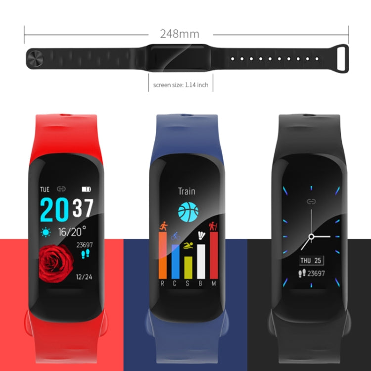 H29 1.14 inches IPS Color Screen Smart Bracelet IP67 Waterproof, Support Step Counting / Call Reminder / Heart Rate Monitoring / Sleep Monitoring (Blue) by bashfashion