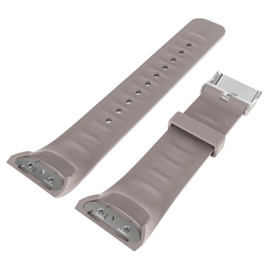 Solid Color Leather Watch Band for Galaxy Gear Fit2 R360 (Khaki) by bashfashion