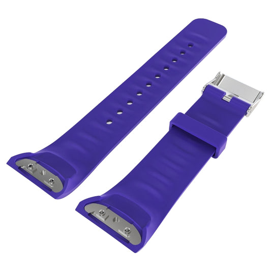 Solid Color Leather Watch Band for Galaxy Gear Fit2 R360 (Purple) by bashfashion