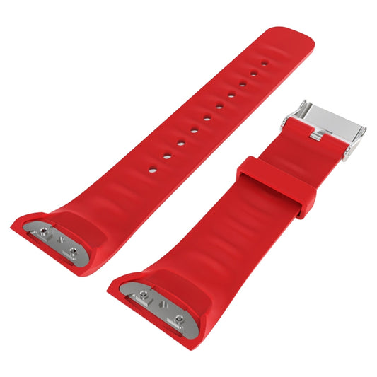 Solid Color Leather Watch Band for Galaxy Gear Fit2 R360 (Red) by bashfashion