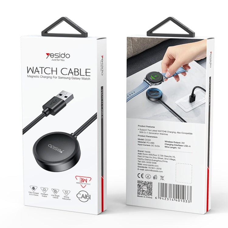 For Samsung Watch Yesido CA161 USB Magnetic Charger, Cable Length: 1m (Black) by Yesido