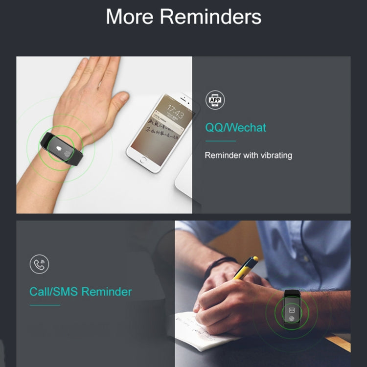 TLW B3 Fitness Tracker 0.66 inch OLED Screen Wristband Smart Bracelet, IP67 Waterproof, Support Sports Mode / Continuous Heart Rate Monitor / Sleep Monitor / Information Reminder(Black) by bashfashion