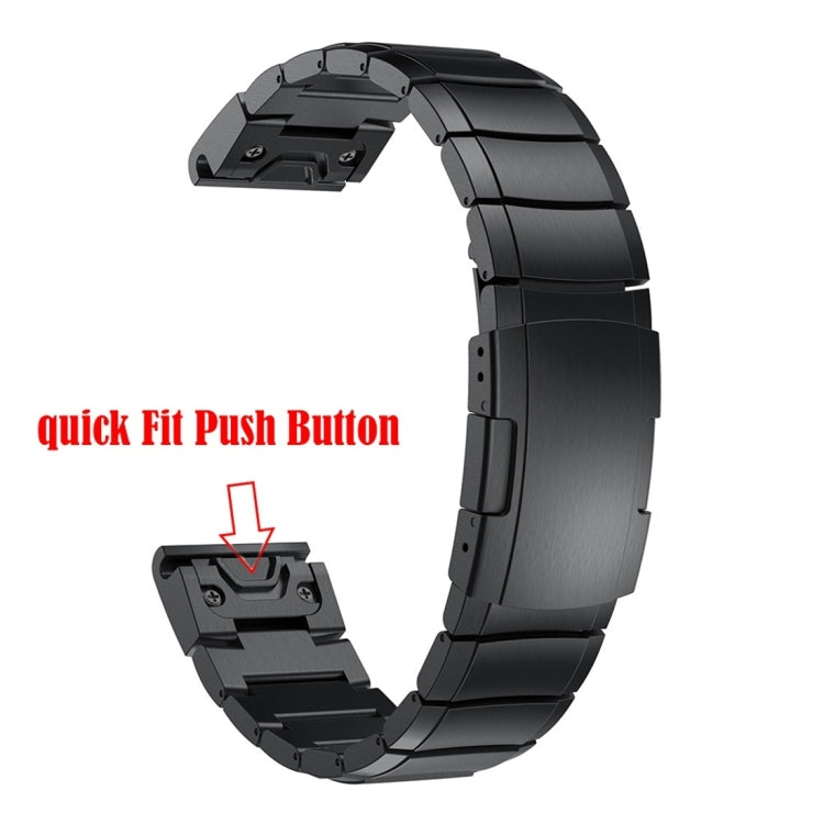 Quick Dismantling Steel Watch Band for Garmin Fenix 5X 26mm(Black) by bashfashion
