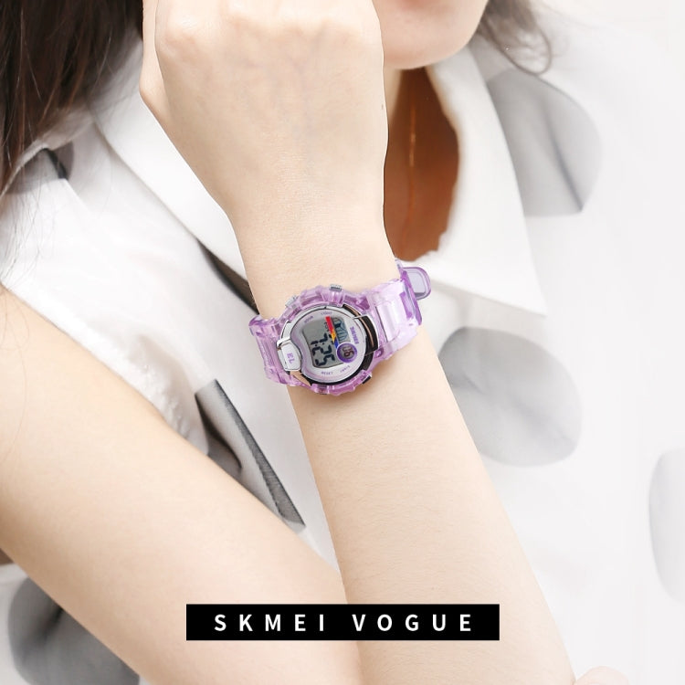 SKMEI 1450 Women Transparent Digital Watch 50m Waterproof Sports Watch with LED Light(Black) by SKMEI