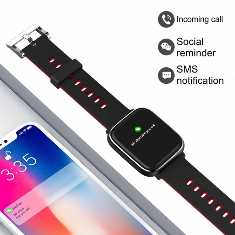 Q58S 1.3 inch TFT Touch Screen IP67 Waterproof Smartwatch, Support Call Reminder/ Heart Rate Monitoring /Blood Pressure Monitoring/ Sleep Monitoring (Red) by bashfashion