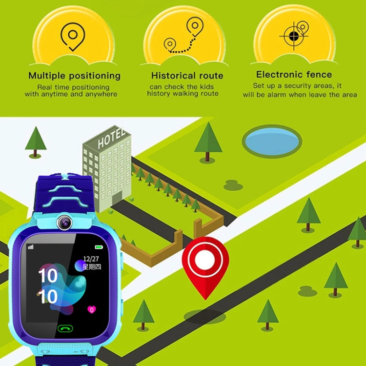 Q12B 1.44 inch Color Screen Smartwatch for Children, Support LBS Positioning / Two-way Dialing / One-key First-aid / Voice Monitoring / Setracker APP (Yellow) by bashfashion