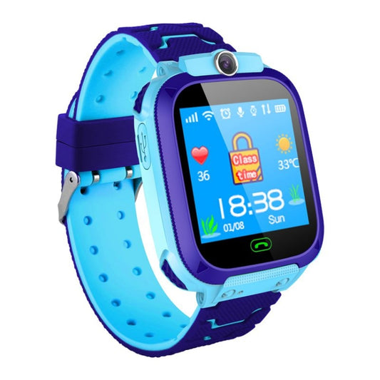 Q12 1.44 inch Color Screen Smartwatch for Children, Not Waterproof, Support LBS Positioning / Two-way Dialing / SOS / Voice Monitoring / Setracker APP (Blue) by bashfashion