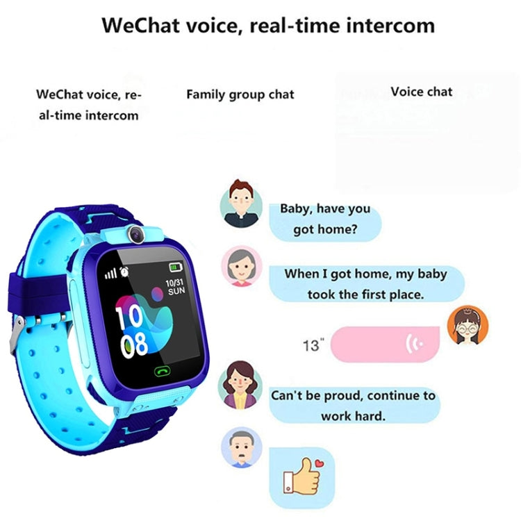 Q12 1.44 inch Color Screen Smartwatch for Children, Not Waterproof, Support LBS Positioning / Two-way Dialing / SOS / Voice Monitoring / Setracker APP (Blue) by bashfashion