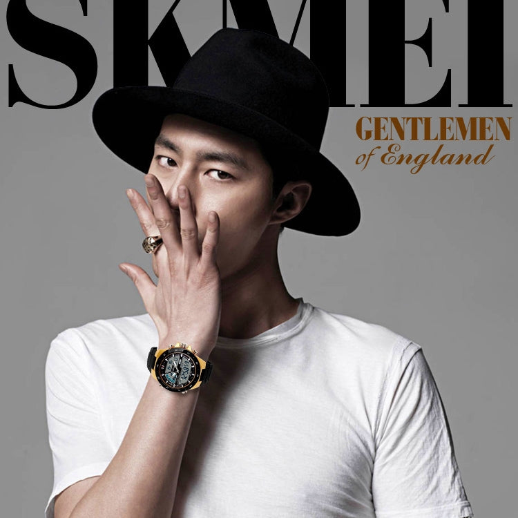 SKMEI 1016 Multifunctional Men Outdoor Sports Noctilucent Waterproof Double Digital Watch (Red + Black) by SKMEI