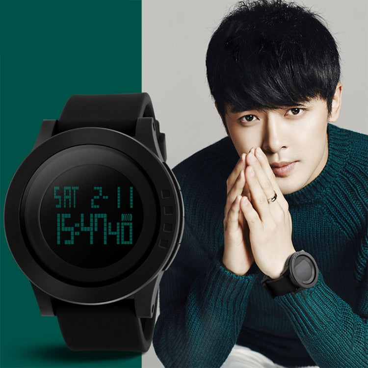 SKMEI 1142 Multifunctional Men Outdoor Sports Noctilucent Waterproof Silica Gel Digital Watch (Red) by SKMEI