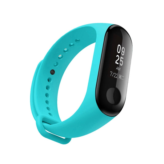 Silicone Watch Band for Xiaomi Mi Band 3(Lake Blue) by bashfashion