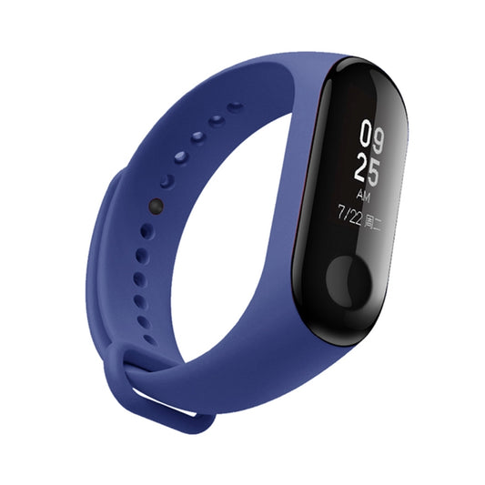 Silicone Watch Band for Xiaomi Mi Band 3(Navy Blue) by bashfashion