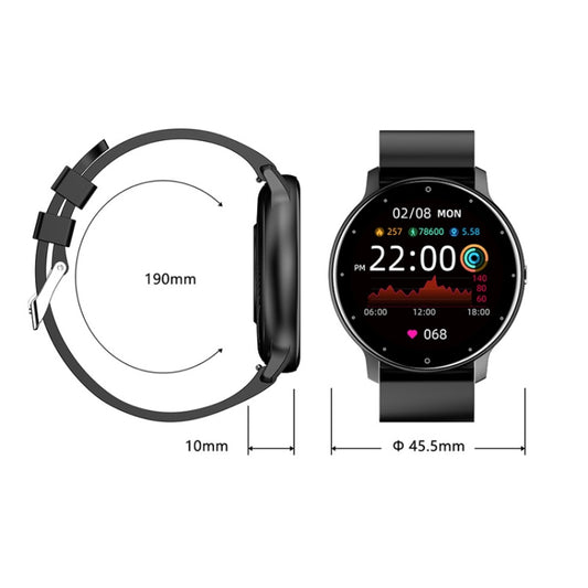 ZL02D 1.28 inch IP67 Waterproof Steel Band Smart Watch Support Heart Rate Monitoring (Black) by bashfashion
