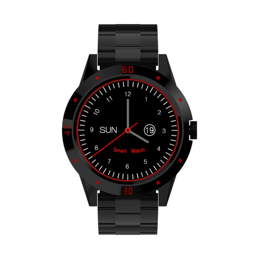 N6 Smart Watch 1.3 inch TFT Screen MTK2502C Bluetooth4.0, Stainless Steel Watch Band, Support Heart Rate Monitor & Pedometer & Sleep Monitor & Sedentary Reminder(Black) by bashfashion