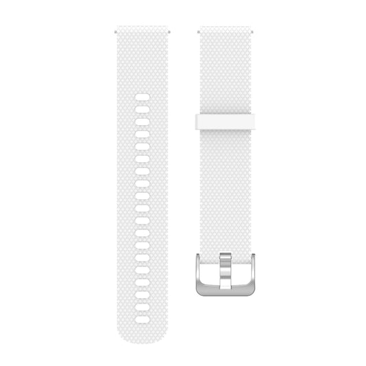 18mm Texture Silicone Wrist Strap Watch Band for Fossil Female Sport / Charter HR / Gen 4 Q Venture HR (White) by bashfashion