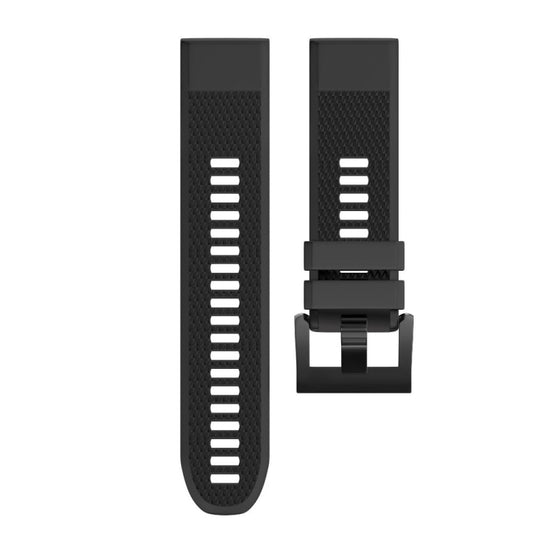Quick Removable Silicone Watch Band for Fenix 5X 26mm(Black) by bashfashion