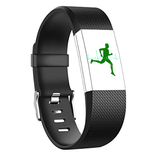 Square Pattern Adjustable Sport Watch Band for FITBIT Charge 2, Size: L, 12.5x8.5cm(Black) by bashfashion
