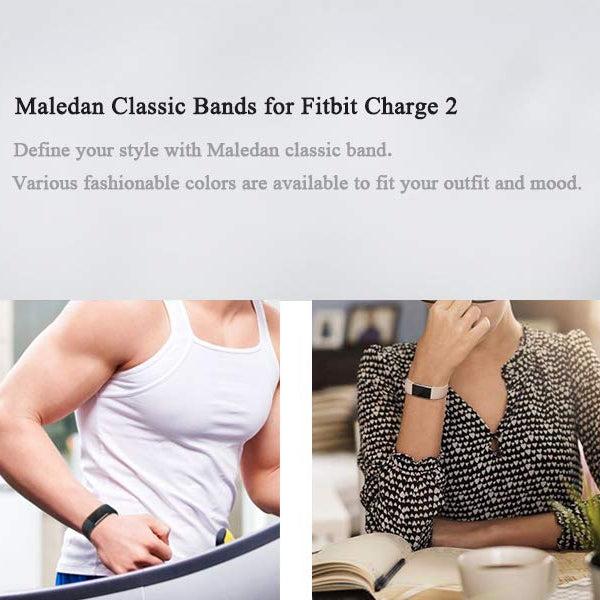 Square Pattern Adjustable Sport Watch Band for FITBIT Charge 2, Size: L, 12.5x8.5cm(Grey) by bashfashion