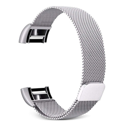 Smart Watch Stainless Steel Watch Band for FITBIT Charge 2, Size: L(Silver) by bashfashion