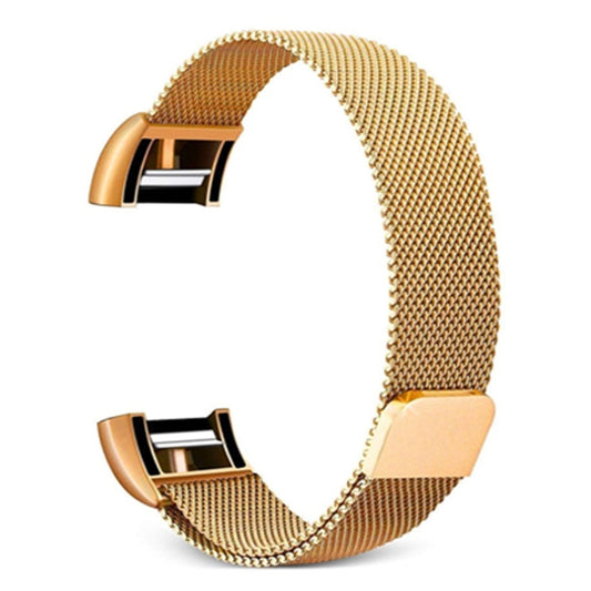 Smart Watch Stainless Steel Watch Band for FITBIT Charge 2, Size: S(Gold) by bashfashion