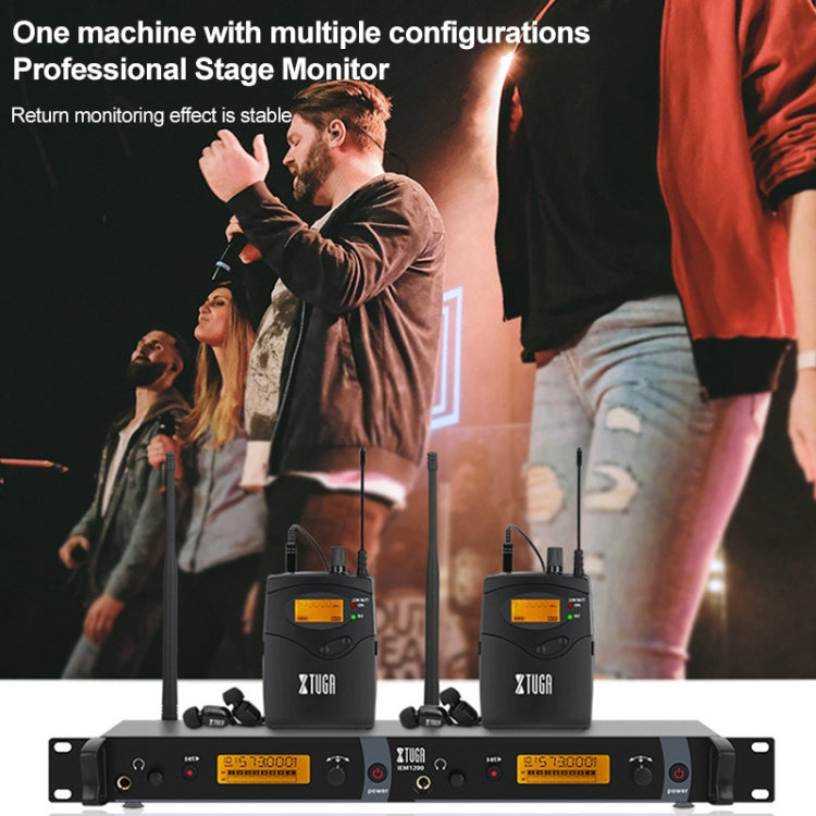 XTUGA IEM1200 Wireless Transmitter 5 Bodypack Stage Singer In-Ear Monitor System (UK Plug) by XTUGA