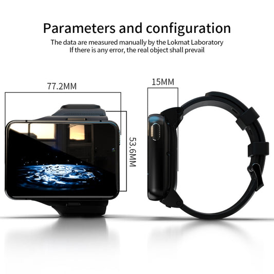 LOKMAT APPLLP Max 4G Call Smart Watch, 2.88 inch MTK6761 Quad Core, 4GB+64GB, Android 9.0, GPS, Heart Rate (Silver) by Lokmat