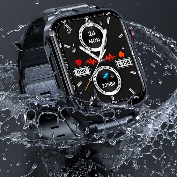 TK11P 1.83 inch IPS Screen IP68 Waterproof Steel Band Smart Watch, Support Stress Monitoring / ECG (Black) by bashfashion