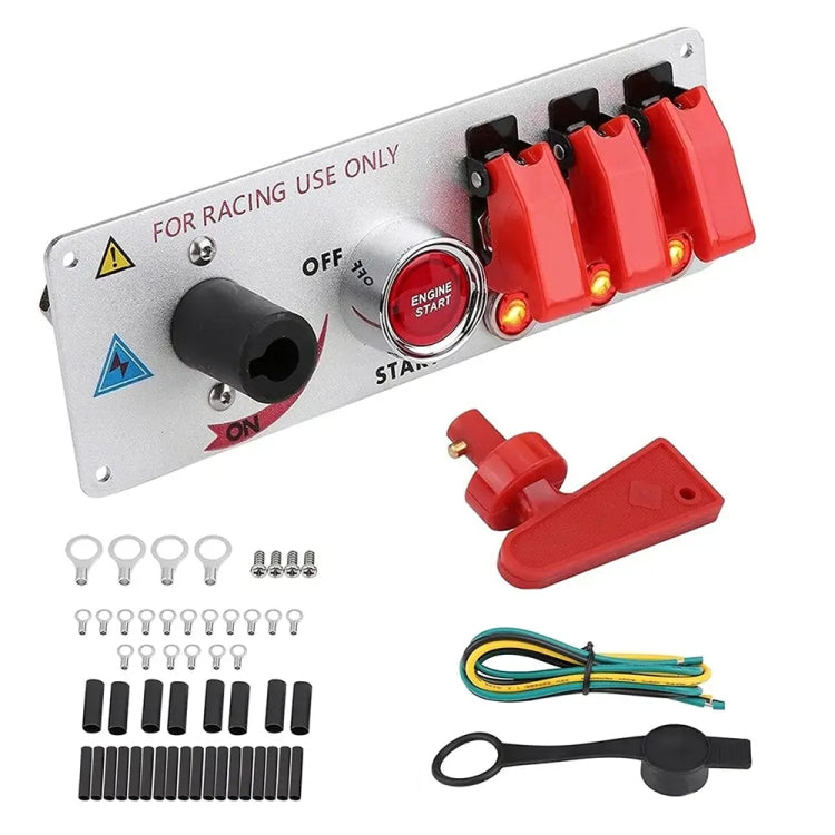 12V Racing Car LED Ignition Switch One Key Start Combination Panel by bashfashion