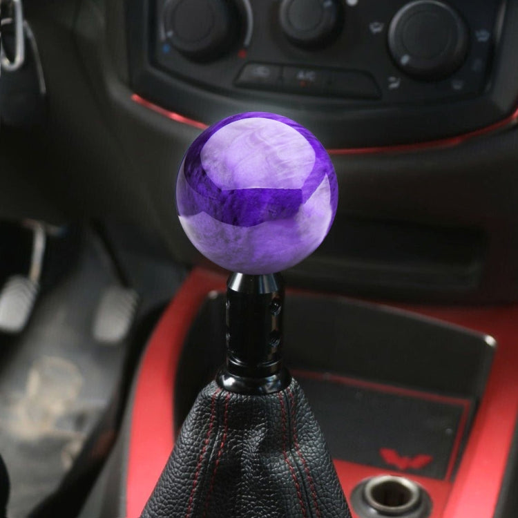 Car Modified Marble Star Gear Head Shifter Cover with Adapter (Purple) by bashfashion