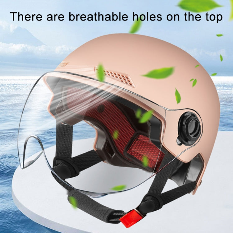 BY-1292 Unisex Motorcycle Frosted Protective Short Mirror Half Helmet (Grey) by bashfashion