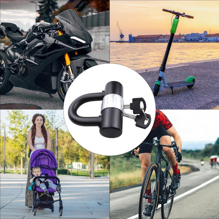 U-shaped Motorcycle Battery Bicycle Anti-pry Anti-theft Lock Disc Brake Lock by bashfashion