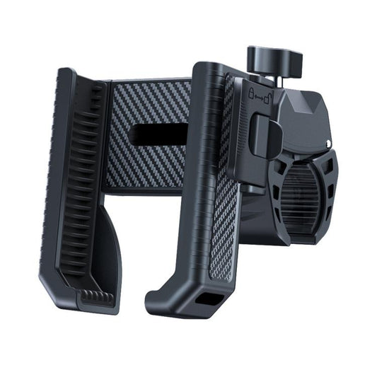 Carbon Fiber Texture Bicycle Non-slip Scooter Phone Holder (Black) by bashfashion