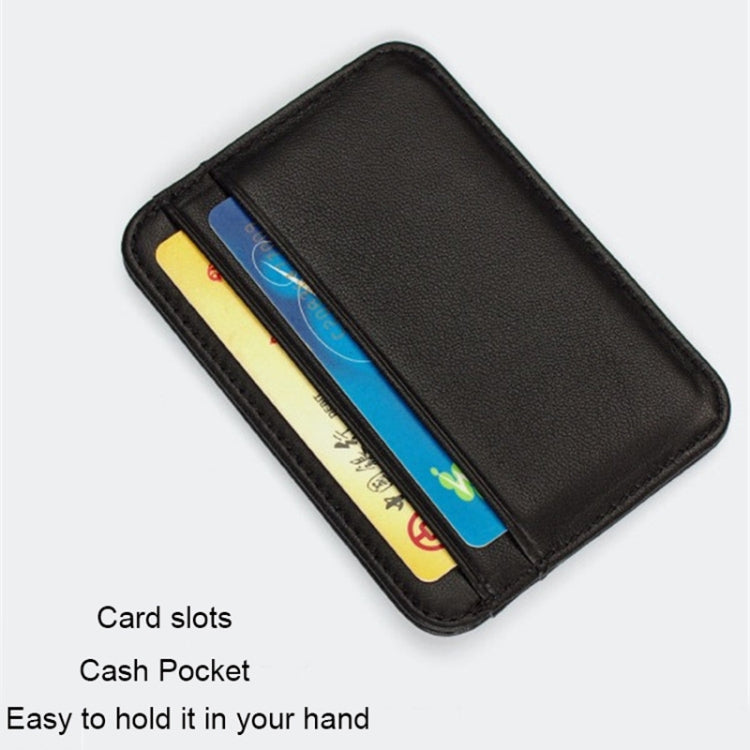 C1712H2 Sheepskin Ultra Thin Mini Convenient Card Case (Black) by bashfashion