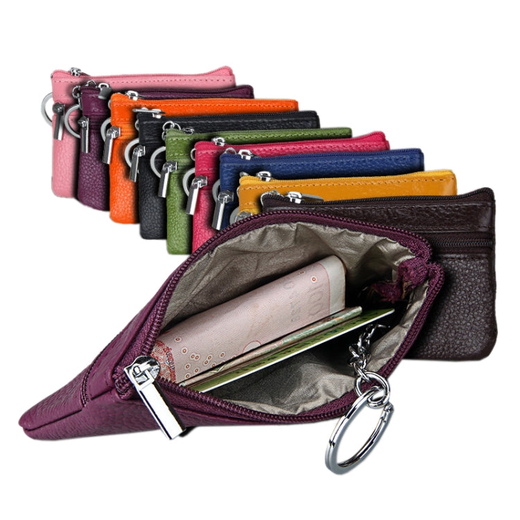 Cowhide Leather Zipper Solid Color Horizontal Card Holder Wallet RFID Blocking Coin Purse Card Bag Protect Case, Size: 11.4*7.4cm(Yellow) by bashfashion