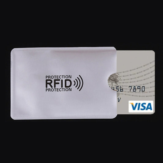 10 PCS Aluminum Foil RFID Blocking Credit Card ID Bank Card Case Card Holder Cover, Size: 9.1*6.3cm by bashfashion