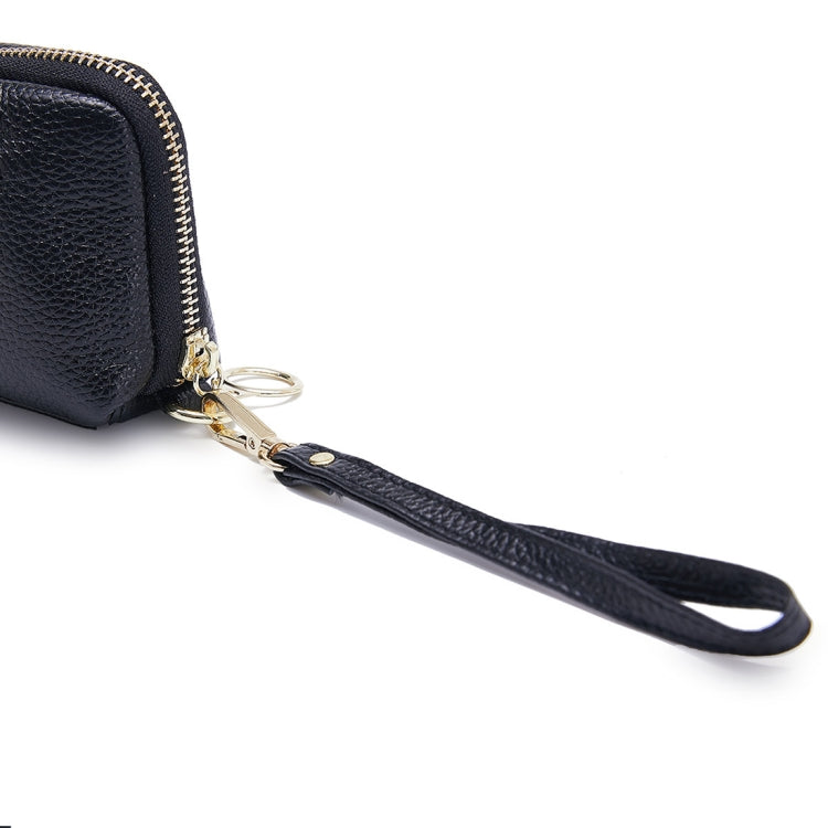 2-Folding Square Genuine Leather Handbag(Black) by bashfashion