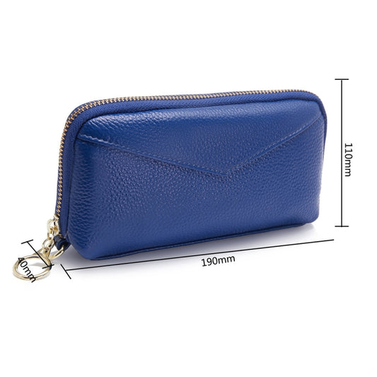 2-Folding Square Genuine Leather Handbag(Blue) by bashfashion