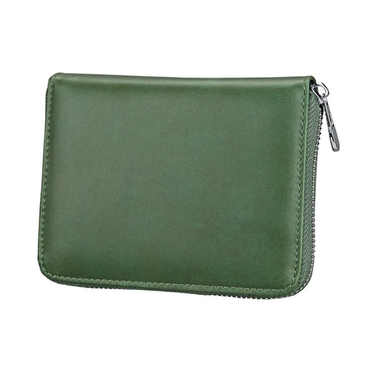 Antimagnetic RFID Multi-functional Genuine Leather Card Package(Army Green) by bashfashion