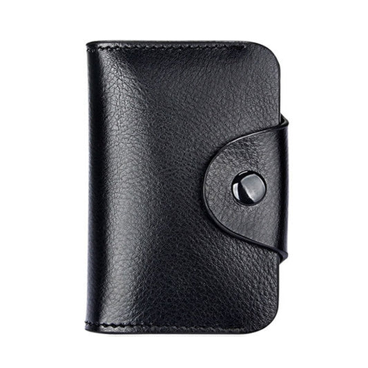 KB39 Simple Fashion Genuine leather Organ Card Bag Candy Color Card Package(Black) by bashfashion