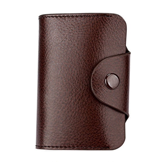 KB39 Simple Fashion Genuine leather Organ Card Bag Candy Color Card Package(Coffee) by bashfashion