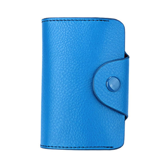 KB39 Simple Fashion Genuine leather Organ Card Bag Candy Color Card Package(Blue) by bashfashion